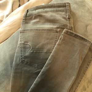 AE grey skinny jeans